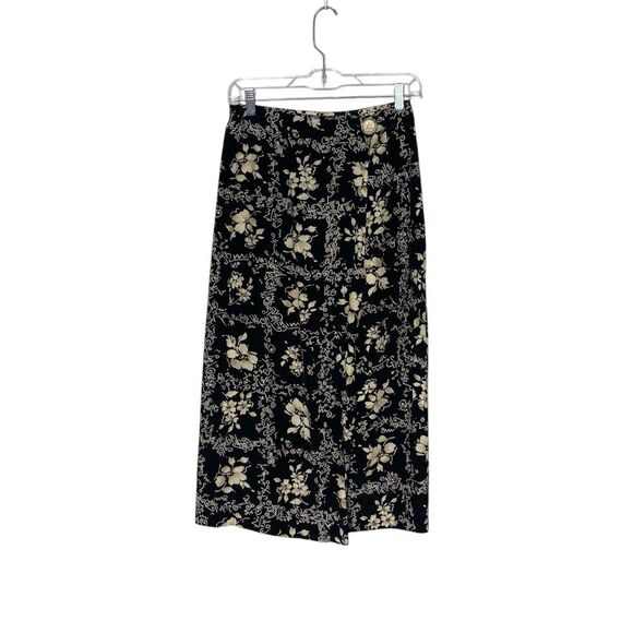 Vintage Ninon de Lenelos Floral Boho True Wrap Skirt 90's Y2K Women's Size 7/8 - Picture 1 of 14